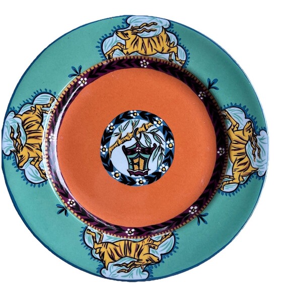 Essex Collection Katmandu by Kate Williams 8" Exotic Chinoiserie Plates Set of 4 - Picture 5 of 9